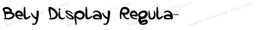 Bely Display Regula字体转换